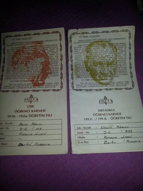 "<a href="/BarisFans/">Barış Akarsu Fans</a>: “ #BarışAkarsu Lise öğrenci karnesi ve #NersinAkarsu ortaokul öğrenci karnesi :-) :-) :-) :-) :-) ”