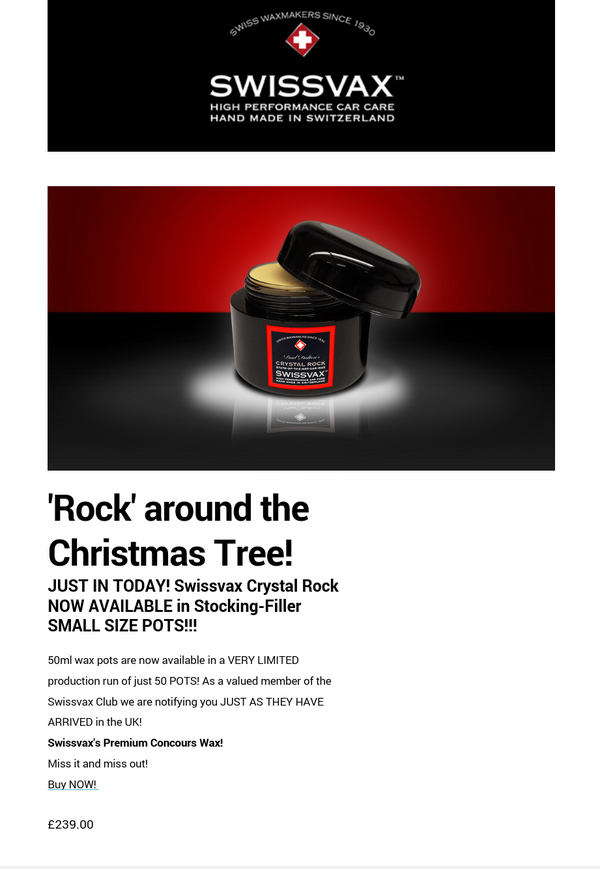 00detail's tweet photo. Now we're talking! @SwissvaxUK Crystal Rock 50ml!! #detailingspy http://t.co/BdoZdlgPRz