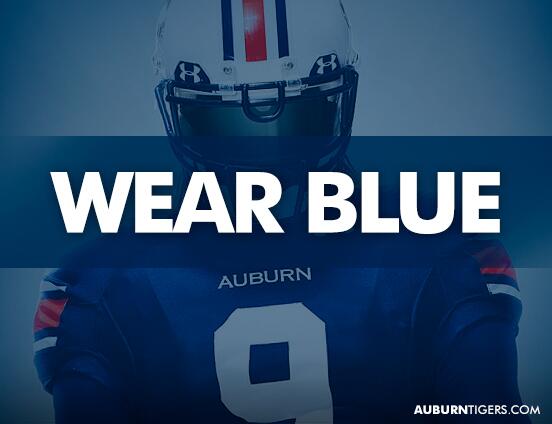 AuburnFootball's tweet photo. WEAR BLUE for Saturday's #IronBowl. #Auburn will be supplying orange shakers for contrast at sold-out JHS (and TV). http://t.co/USSyVjzHe7