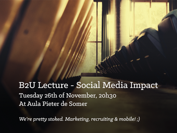 WigohEvents's tweet photo. Tomorrow @ekonomikaleuven is having an interesting lecture on topic of social media impact. We're stoked! http://t.co/VTZJQQGTYL