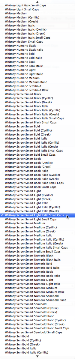 HoeflerCo's tweet image. Sometimes I like to close my eyes and fantasize about designing a font family that only has one style.