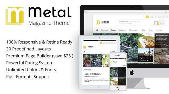 wp_theme_tuts's tweet image. Metal – Multi-purpose and Review Magazine Theme - wpthemetuts.com/metal-multi-pu…