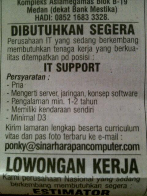 ECLine3's tweet image. Info lowongan kerja...Bagi yg berminat silakan lihat alamat e-mail yg tertera di bawah ini...