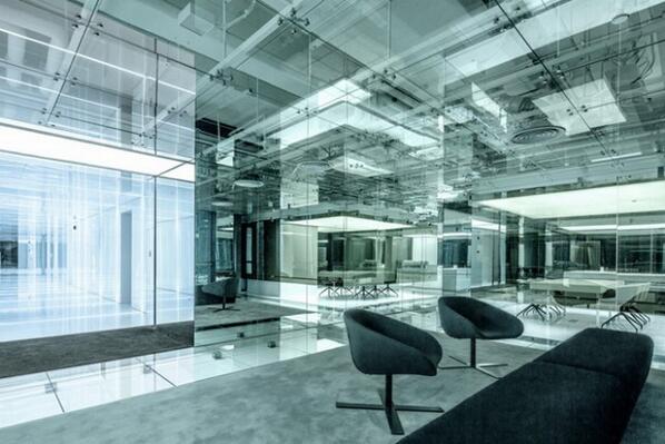 Стеклянный офис компании Soho в Шанхае #дизайн