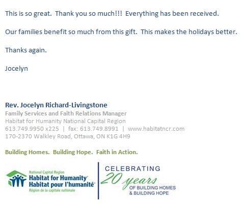 Annual movie at the <a href="/mayfairtheatre/">Mayfair Theatre</a> was a huge success. $421.25 plus a van load of food was raised for <a href="/Habitat_org/">Habitat for Humanity</a>