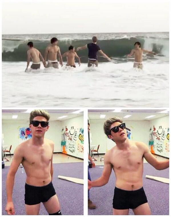 NarryMyDream's tweet image. REMEMBER WHEN ONLY NIALL WASNT SHIRTLESS 

NOW HE WAS THE ONLY ONE NEARLY NAKED 

#mtvstars One Direction