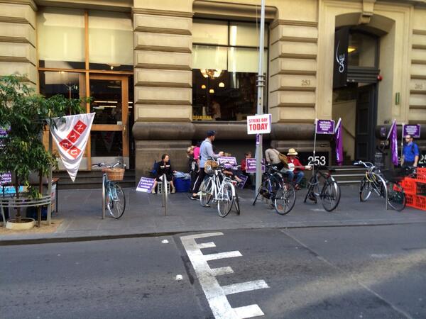 I saw an ACTU picket line and I couldn't help but cross it to buy my morning coffee ...