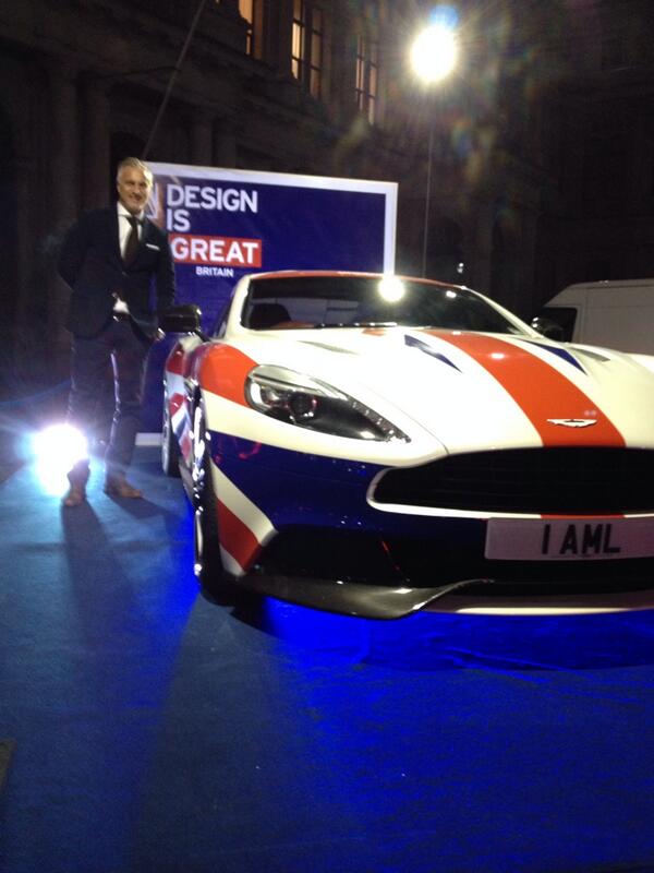 teamginola's tweet photo. Aston Martin vanquish with Union Jack flag awesome... http://t.co/WUj2QvDGP7