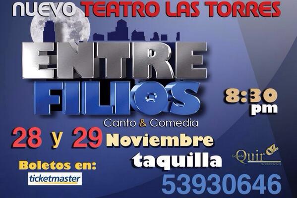esewey's tweet image. Muchachos de satélite este jueves y vienes un gran show con los meros talentosos Los #Filio en el #TeatroLasTorres