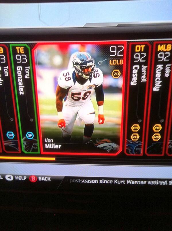 21EnerG's tweet photo. Alright guys! RT&amp;FOLLOW to win elite Von Miller! (He's a beast) winner will be picked on Saturday. http://t.co/8ofrwzQMgZ