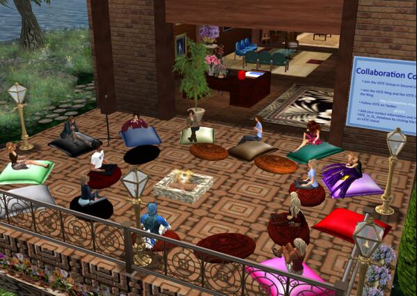 LauraBTRT's tweet image. Great group collaborating &amp;amp; sharing apps for creativity for SIGML Mobile Monday on VSTE Island in Second Life!  #sigml