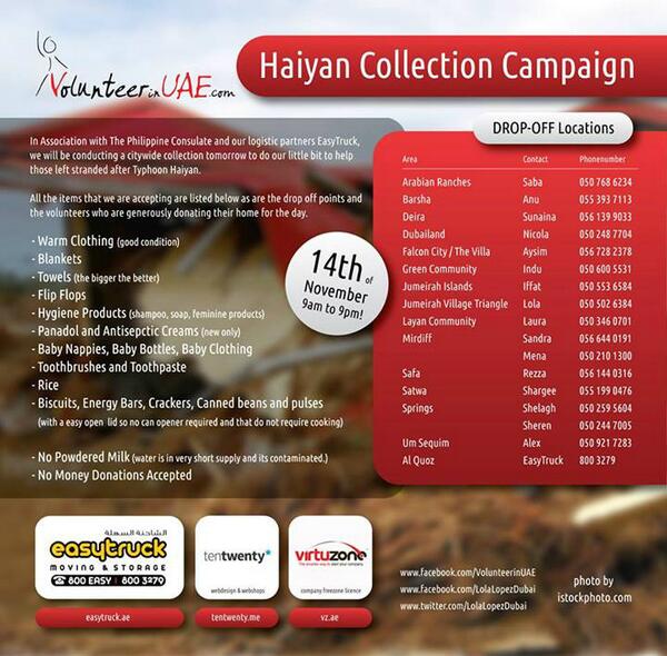 lovegoodluna01's tweet image. Volunteers in dubai collection points #HaiyanHelp