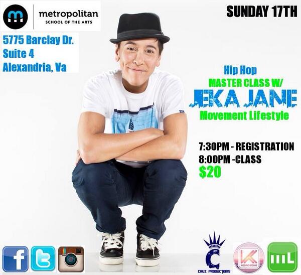 kickrockscrew's tweet photo. ML's Jeka Jane will be teaching a workshop this Sunday in the DMV! We will be there, will you? #trainon http://t.co/Cgm2jSQkvy