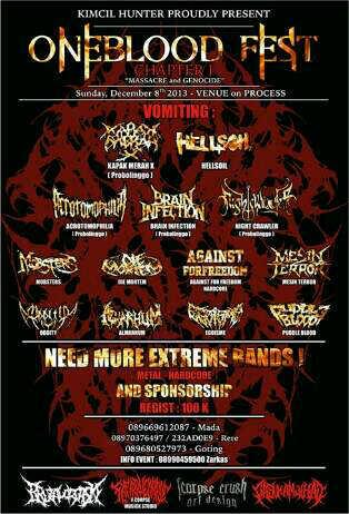 Sampe ketemu di 'ONE BLOOD FEST chapter1' yaa :D cc : <a href="/HELLSOILGRIND/">HELLSOIL GRINDROCK</a> <a href="/kmxdm/">Kapak Merah X</a> @NightcrawlerBM