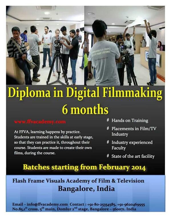 flshfrms's tweet image. Batches starting from Februrary 2014 #FilmSchool #DiplomainFilmmaking #FFVA #ProfessionalFilmSchool