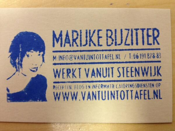 Kalkdijkfysio's tweet photo. Mooi initiatief! Hier staan we achter. Succes met de start van je bedrijf Marijke! #biologisch #duurzaam #catering http://t.co/ISxxAITWTd