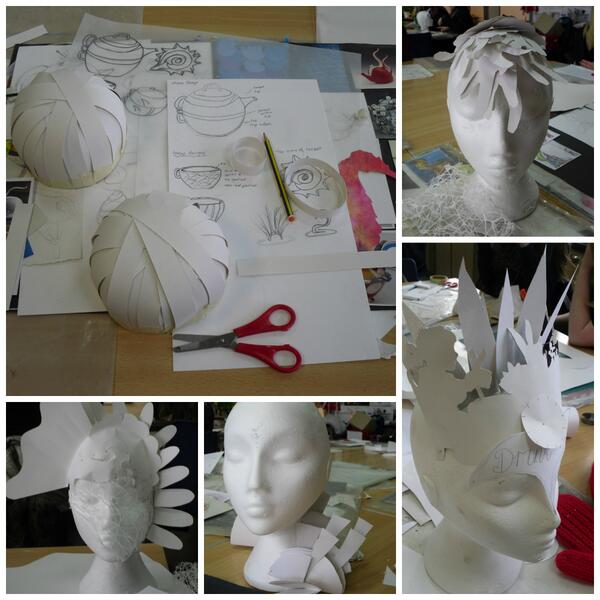 DGSArt's tweet photo. Our S5 pupils are busy bees - exploring design ideas through paper models... http://t.co/yera7iKjDe