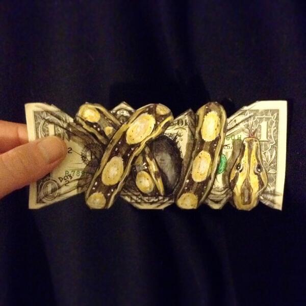 money_art's tweet photo. Boa constrictor 169
By Donovan Clark
#boaconstrictor #boa #snake #moneyart #money #art http://t.co/oYDH1pA1BE