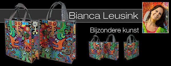 Bianca Leusink Shopper! Leuk idee om het kerstpakket in te doen! 9,95 p/st (grote aantallen nodig? vraag gerust!)