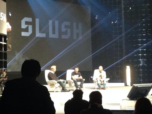 supercell's tweet photo. Day2 at #slush13 Casual Chat with Ilkka &amp; Taizo Son http://t.co/SwS8CxiMqo