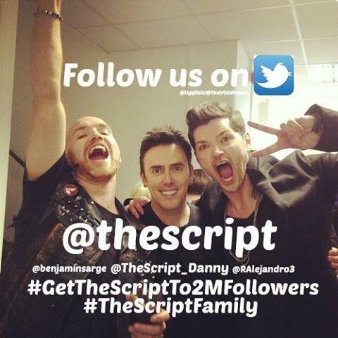 TheScriptBE's tweet image. Get @thescript to 2M followers!!!!!! RT #GetTheScriptTo2MFollowers