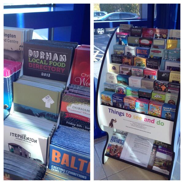 Exciting to see the directory we designed for @DurhamLocalFood in the @Ahaforleaflets stands in Durham!