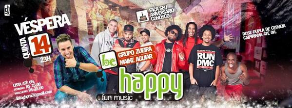 TurismoPoa's tweet photo. Quem não for viajar a dica da noite é #BEHAPPY http://t.co/Hfwfgy4m2H