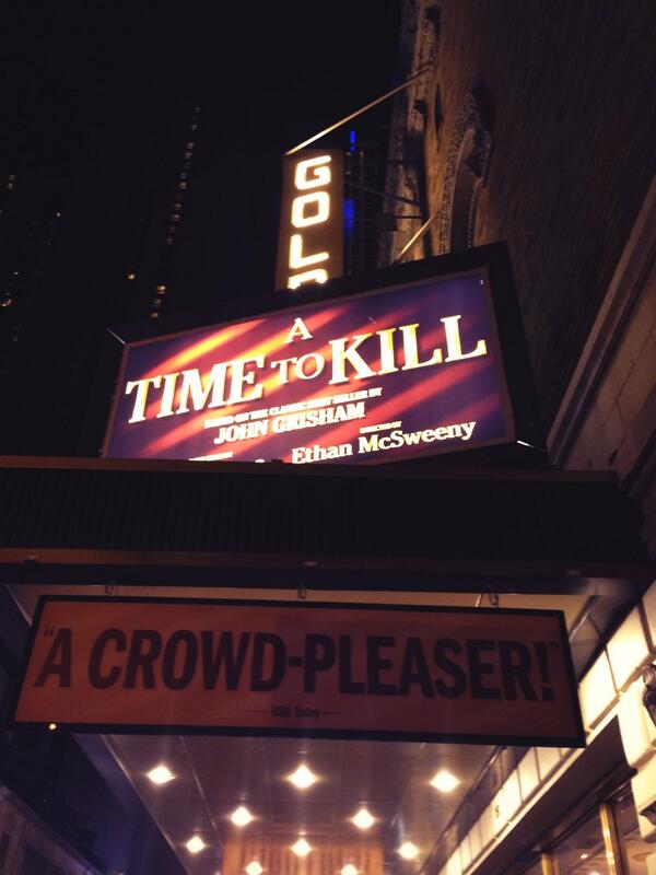 doubledaybooks's tweet photo. The answer to last night's #doubledayq was: @ATimeToKillBway! We had a great time! http://t.co/hjAV0q6k3N