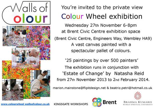 WallsofColour's tweet image. Walls of Colour - Colour Wheel Exhibition Private View Wednesday 27th Nov 6-8pm, 1 Canvas, 25 paintings, 500 painters