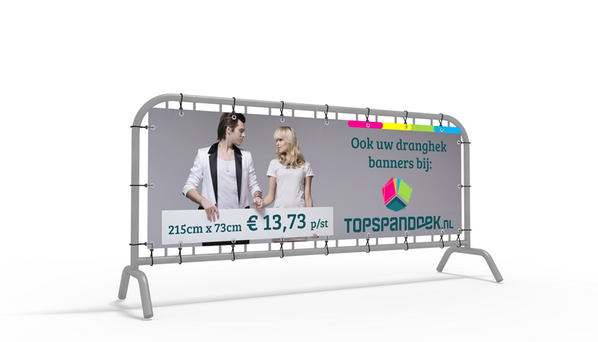 Ook uw dranghek banners bestel je bij topspandoek.nl