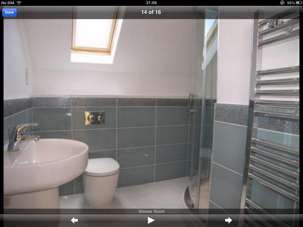 Latest #tiling job. Cool blue bathroom with tiles supplied by <a href="/tiletown/">sinner</a>