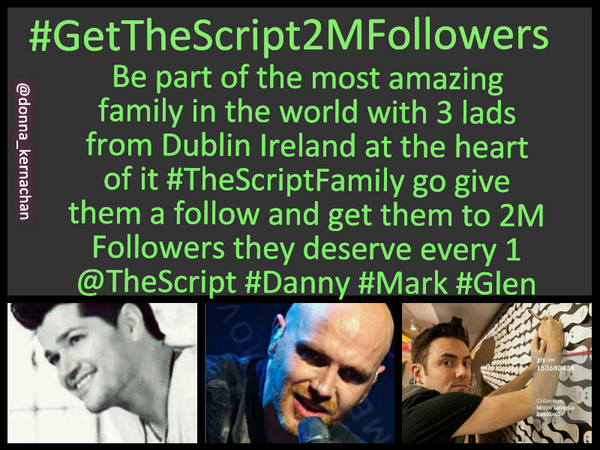 donny_kebab's tweet image. We can do it show the power of #TheScriptFamily #GetTheScriptTo2MFollowers @thescript @TheScript_Danny