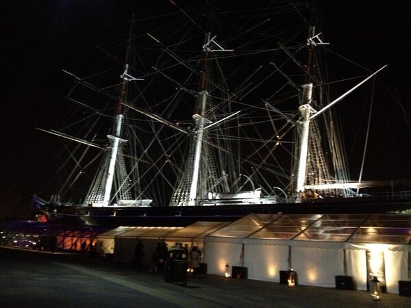 All set for guests <a href="/CuttySark/">Cutty Sark Greenwich</a> with an extra special addition of exterior lighting to the masts. Spectacular!