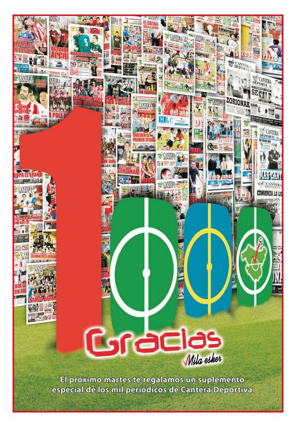 <a href="/MallabiaFT/">Mallabia F.T.</a> RT El próximo martes <a href="/CanteraDeportiv/">Cantera Deportiva</a> cumple su n°1000 en los kioskos. Mil gracias.