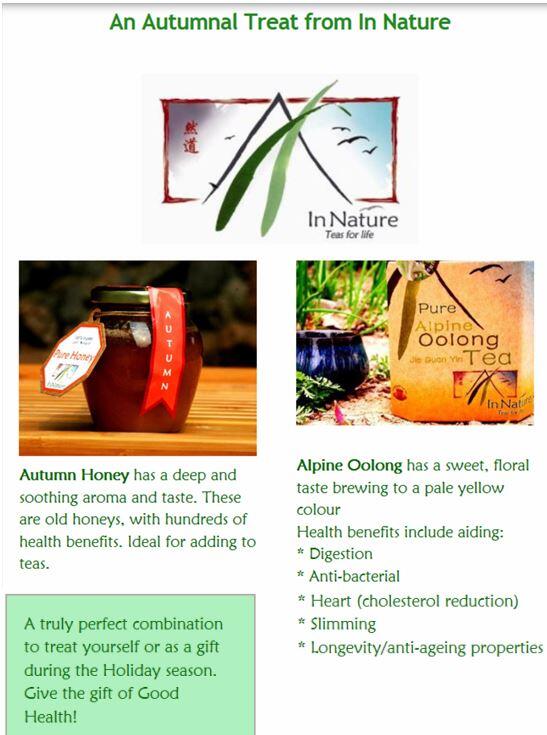 Innaturehoneys's tweet photo. An Autumnal treat from In Nature, the perfect duo, Autumn Honey &amp; Alpine Oolong tea. All Pure and natural. http://t.co/2gmZ1Iqb3x