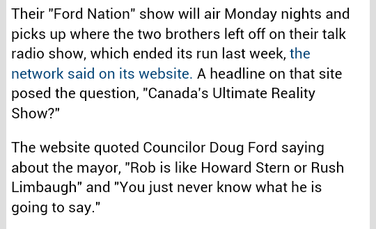 kennycomments's tweet photo. According to the Toronto mayors brother, he is just like  @HowardStern .  Wtf? http://t.co/GZVMroYgqT