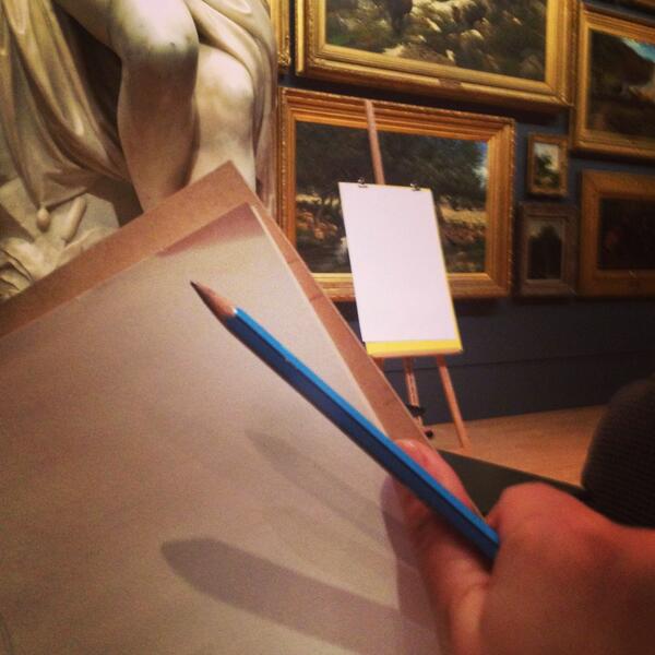 anniebarton0's tweet photo. Drawing in the gallery! #learning #apcthinkers @AEVtweets http://t.co/mGMEyt07Lb