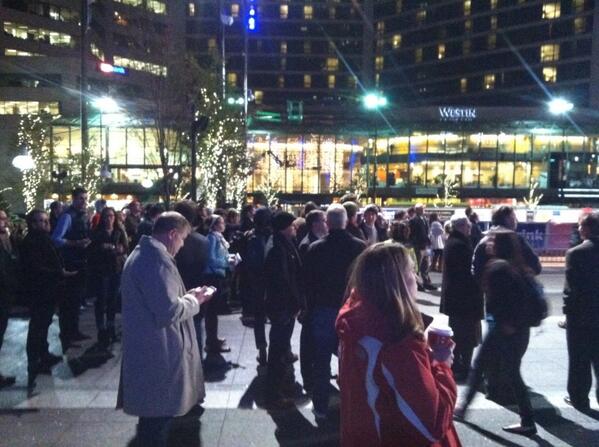 JakeMahle's tweet photo. Huge crowd at streetcar town hall overflow. @wcpo @cincienquirer @citybeat http://t.co/TvCkAOM7Fk