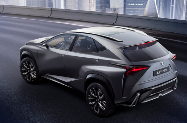 Lexus's tweet photo. We're giving it the engine it so obviously deserves. #LexusLFNX #Turbocharged #TokyoMotorShow http://t.co/D95i0oT0Gn http://t.co/PDUuRl61xg