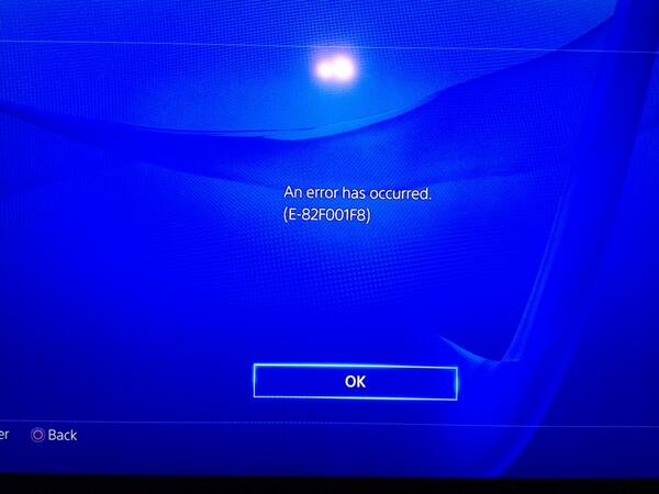 cthedev1's tweet photo. @GamesRadar I'm getting this one too!!! #ps4error http://t.co/Iy2qxBgT9Y