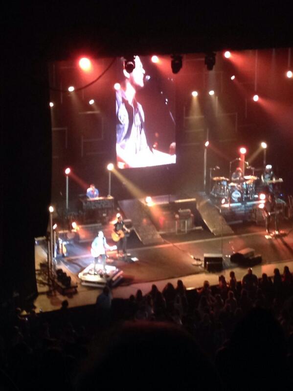 carlieheimann's tweet photo. Oh, be right back. My man's on stage right now 😉 #HunterIsWanted in BA01, row K, seat 33. http://t.co/czbuUn38aB