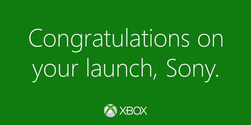 Xbox on Twitter: "Congrats @Playstation. From, http://t.co/XnQIzXIHQ9" Twitter