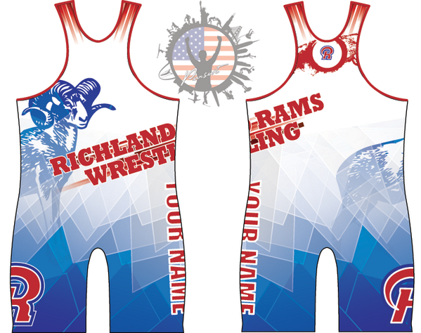strittmatterj's tweet photo. Personalized Richland Ram singlets. Should be a good one to wear in the finals of tournaments! http://t.co/dheFflJEA6