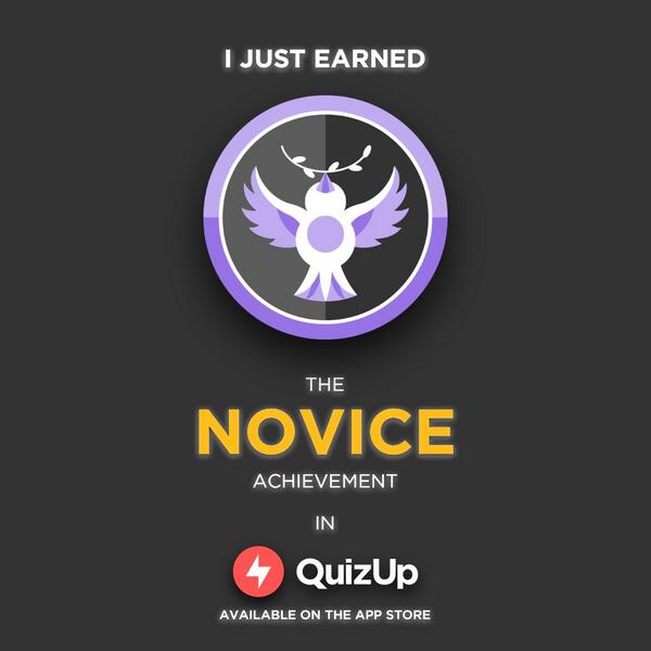 steelea's tweet image. Taking off! I just unlocked the Novice achievement in #QuizUp! quizup.com/?source=share