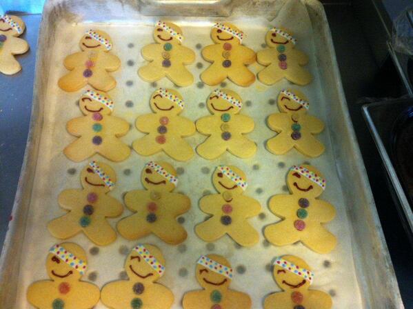 HostCatering's tweet photo. Kelly Dawkes' Pudsey bear biscuits are flying off the shelves at Kimbolton School in aid of Children in Need http://t.co/t9Cy8sQheC