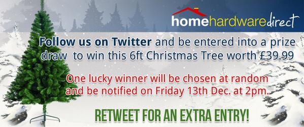 hhdirect's tweet photo. We now have a Twitter #competition running until Dec 13th. Follow and RT for your chance to win an xmas tree http://t.co/WKW6tDNgvJ