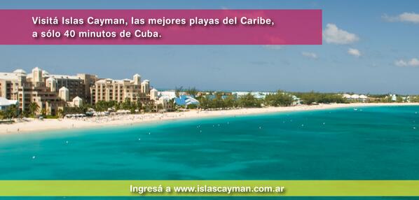 Visitá Islas Cayman, las mejores playas del Caribe, a sólo 40 minutos de Cuba. islascayman.com.ar