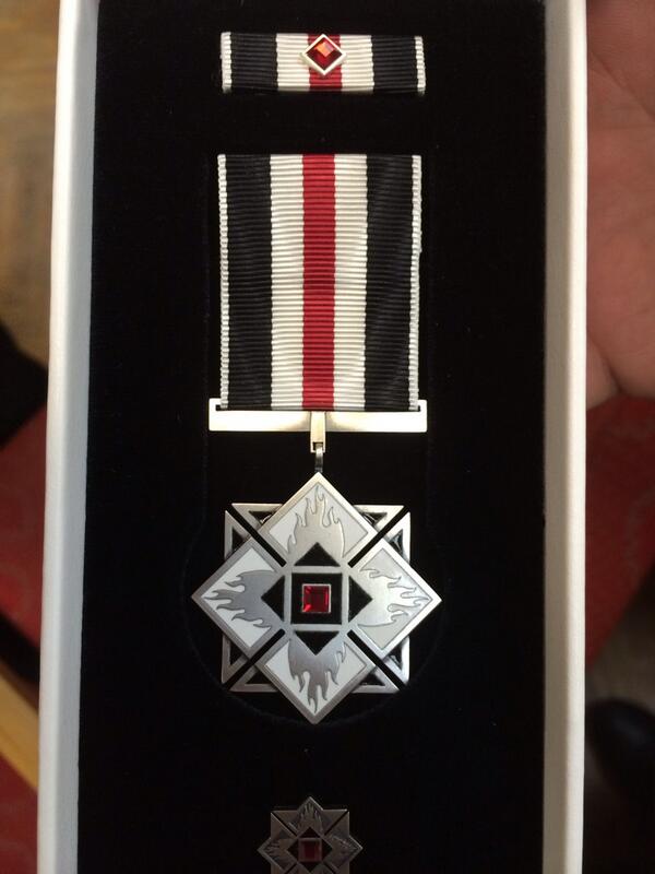 Šogad VUGD ieviests jauns apbalvojums- par priekšzīmīgu dienestu. Skaists apbalvojuma dizains!