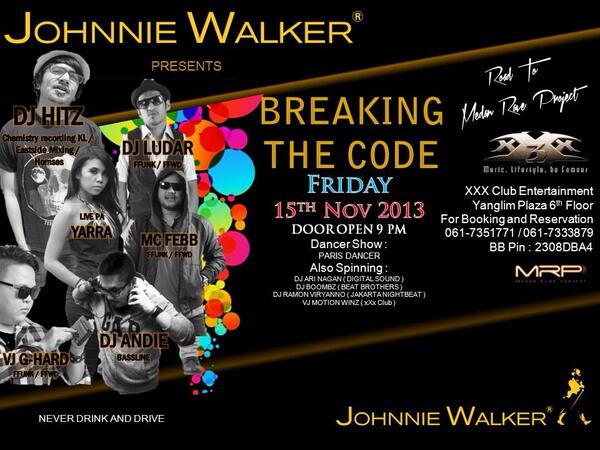 TONITE! "Breaking The Code" <a href="/XXX3CLUBMEDAN/">XXX3 CLUB MEDAN</a> this is <a href="/MRPupdates/">Medan Rave Project</a> event , Come &amp; Join us guys...!!!