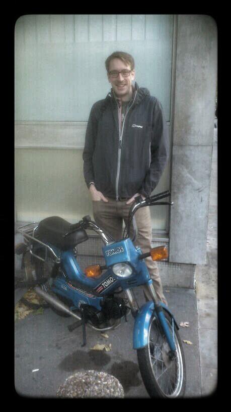 Finally got to see one of these little beasts in the flesh. #tomos #retro #motorbike #want